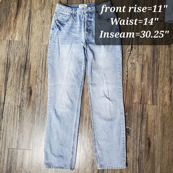 RSQ Women Light Wash Blue Denim Jeans High Rise Straight Leg Size 27 - Picture 10 of 10